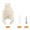thumbnail image 3 of Uxcell 4Pcs Bungee Receiver Brackets Plastic for Roller Shade Tie Down Straps Beige, 3 of 6