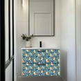 thumbnail image 2 of Mi Alma Vinyl Backsplash Decor - Turquoise Yellow Bird Peel & Stick Tiles 6x6, 2 of 13