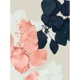 thumbnail image 2 of Goldberger, Jennifer 15x18 Black Ornate Wood Framed with Double Matting Museum Art Print Titled - Indigo and Blush Leaves IV, 2 of 4