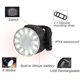 thumbnail image 2 of Juego de luces LED para bicicleta recargables por USB, luces delanteras y traseras ultrabrillantes para cascos de carretera y montaña, luces delanteras y traseras impermeables., 2 of 5