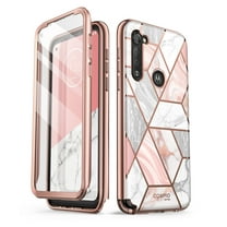 i-Blason Cosmo Chic Designed for Moto G Stylus Case, Slim Stylish Protective Case with Built-in Screen Protector (Marble)