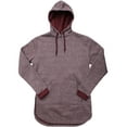 thumbnail image 2 of Ma Croix Mens Marled Lightweight Fleece Longline Pullover Hoodie, 2 of 5