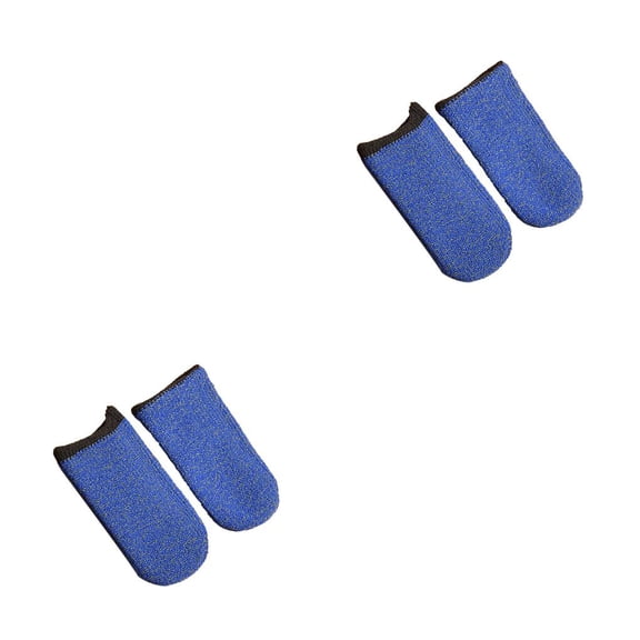 Methold 2 Pieces Gaming Sweat Proof Cover Controller Sensitive Game Non-Scratch Finger Gloves Breathable Sleeve for Gamer Azul 2piezas