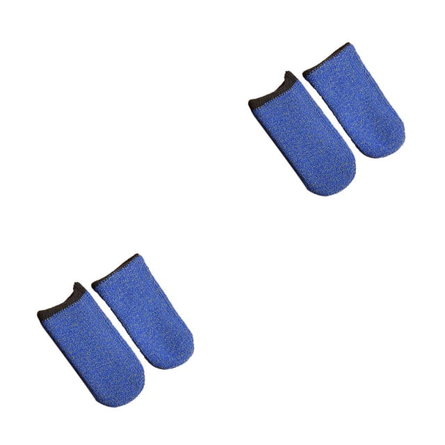 Methold 2 Pieces Gaming Sweat Proof Cover Controller Sensitive Game Non-Scratch Finger Gloves Breathable Sleeve for Gamer Azul 2piezas