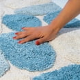 thumbnail image 4 of Chesapeake Pebbles Aquamarine Cotton Bath Rug, 24" x 60", Non-Slip, 4 of 6