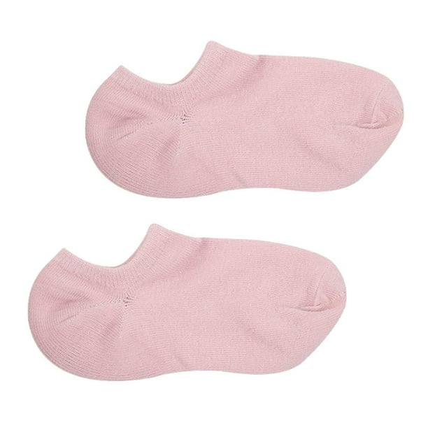 1 par de calcetines cortos de algodón para spa de pies, calcetines para el talón, transpirables y lavables. Rosado