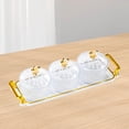thumbnail image 6 of WeiLaiKeQi Dry Fruit Tray with Lid Decorative Serving Plate for Holiday Wedding Kitchen Clear 3 Girds, 6 of 9