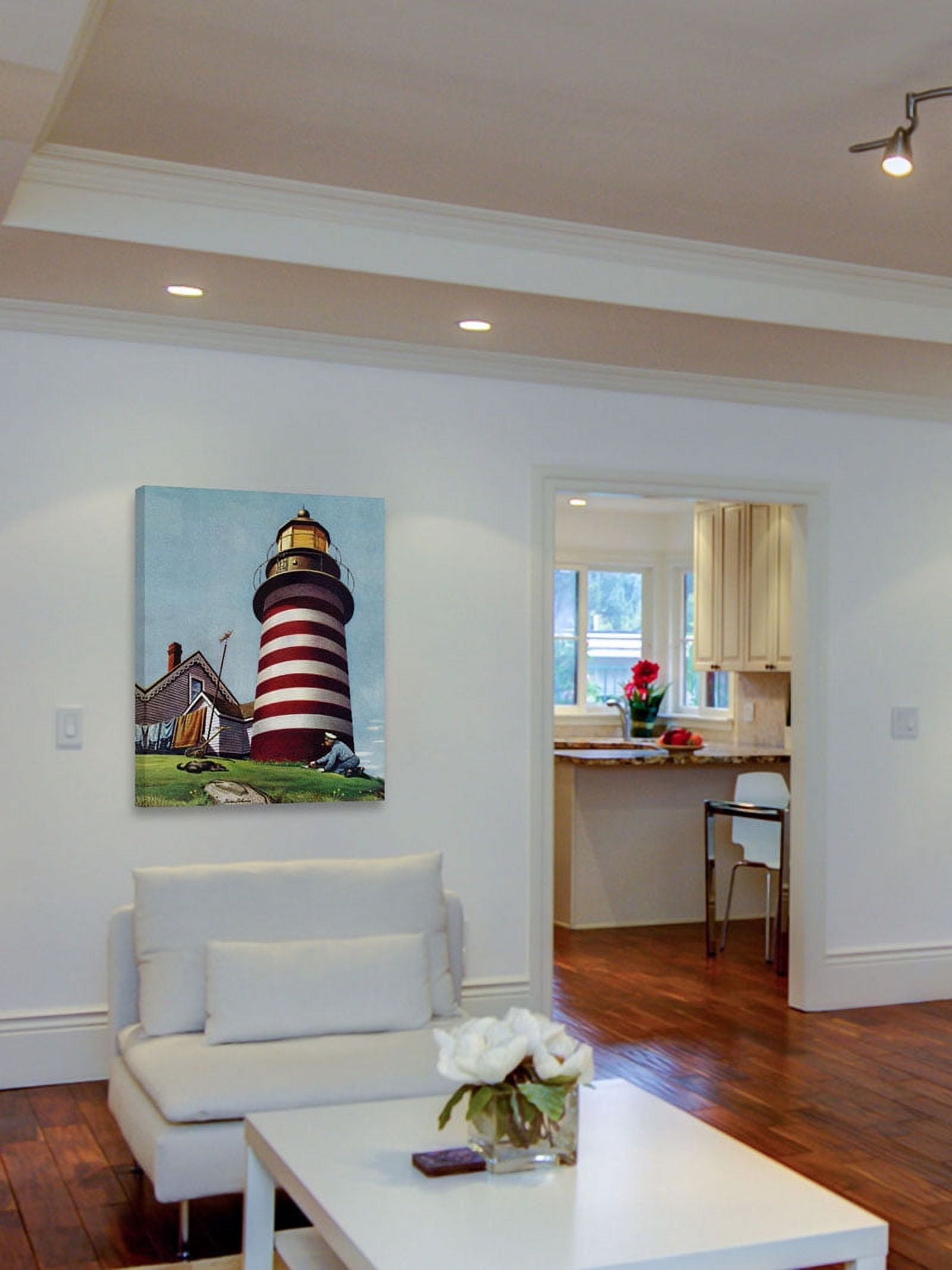 Marmont Hill "Lighthouse Keeper" by Stevan Dohanos Painting Print on Canvas