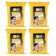 thumbnail image 1 of Global Beauty Care Toallitas de limpieza a granel prehumedecidas, paquete de 4 paños de limpieza con vitamina C, toallitas para quitar maquillaje, ideales para artículos de tocador de viaje, 100 unida, 1 of 5