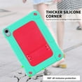 thumbnail image 3 of FIEWESEY Case for iPad 10th Generation 10.9 inch 2022,Heavy Duty with Shoulder Strap Soft Silicone&Hard Back Hybrid Shockproof Kids Friendly Case for 10.9 inch iPad 10th Generation (Green/Pink), 3 of 6