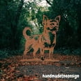 thumbnail image 2 of Handmadetneonsign Chihuahua Dog Rusty Metal Stake, Chihuahua Yard Stake, Dog Garden Stake, Yard Decor 72288, 2 of 5