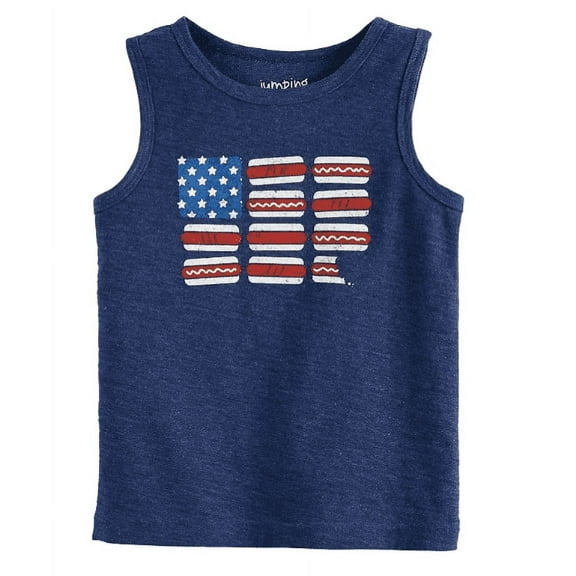 Baby Boy Jumping Beans Patriotic Slubbed Tank Top, Size: 12 Months, Dark Blue