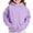 Purple, variant on BRGZLK Boys Girls Long Sleeve Hooded Sweatshirt Trendy Solid Color Oversized Fleece Pullover Pocket Hoodies For Spring Fall Brown 11-12 Years