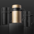 thumbnail image 3 of Yuarrent Frascos de vacío de acero inoxidable de 450ml, infusor de té térmico, taza de leche antideslizante para hombres, gran capacidad para el hogar Teteras Negro Yuarrent HA081636-01, 3 of 6
