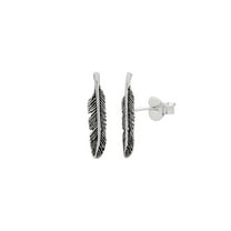 925 Sterling Silver Feather Stud Earrings