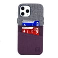 thumbnail image 6 of Dockem Wallet Case for iPhone 12 Pro Max; Built-in Metal Plate, 2 Credit Card Slots, Luxe M2, Maroon/Grey, 6 of 9