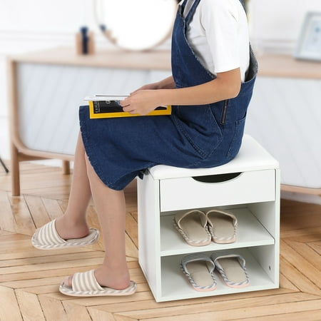 Mudroom Bench - EECOO Shoe Rack Bench Home Entryway Hallway Shoe Bench Wooden Shoes Storage Organizer Cabinet with PU Padded Seat for Hallway Entryway, Mudroom, Closet, Bedroom