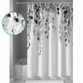 thumbnail image 3 of Extra Long Shower Curtain 72x84 Inch, Grey Eucalyptus Leaves Shower Curtain Waterproof Bathroom Decor Summer Botanical Farmhouse Fabric Bath Curtain Set Accessories with Hooks, 3 of 6