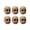 Brown#0904-28, variant on Halloween Doll Head Prop - 6pcs 3.9" Decorative Head for Escape Room and Party Scene Decor Brown
