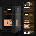 thumbnail image 5 of Rocita 16L Cigar Humidor, Electric Cigar Humidor Cabinet for 100 Counts with Digital Hygrometer, Spanish Cedar Lined Cigar Box, Great Gift for Father Friends Men, 5 of 10