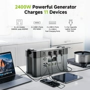 ALLPOWERS S2000PRO 2400W Solar Generator Kit with 140W Foldable Solar Panel, 1451Wh Portable Power Station with MPPT Fast Solar Charging for Home Backup, Camping, RV, Off-Grid