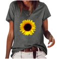 thumbnail image 2 of Blouse à Manches Courtes Imprimée Marguerite Décontractée Mode Femme Col Rond T-Shirt Hauts d'Été, 2 of 6