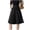 Black, variant on Women's Elastic Waist Culotte Shorts Casual Button Front Wide Leg Shorts High Waist A-Line Summer Shorts Everyday Vacation Skort-Style Shorts with Pockets for Women(Khaki,L)