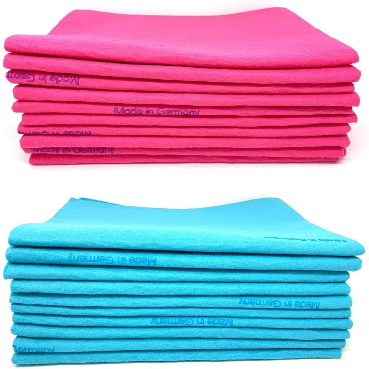 10 Pack Blue and Pink Extra Large Original German Shammy Cloths Chamois ...