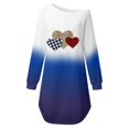 thumbnail image 5 of Pompotops Woman Valentine Printed O Neck Hedging Long Sleeve Strapless Dress, 5 of 5