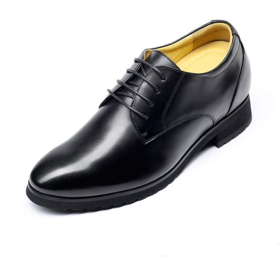 CMR CHAMARIPA Black Height Increasing Men Shoes for Height Occident Dress Elevator Shoes Taller 8CM / 3.15 Inches