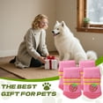 thumbnail image 7 of TELOLY 4Pcs Dog Socks,Strawberry Pattern Paw Socks,Paw Fit Dog Socks to Prevent Licking Paws,Pink1, 7 of 7
