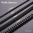 thumbnail image 3 of FindChic Chains Necklace for Men, 22inch 9mm Black Stainless Steel Cuban Link Chain Father's Day Christmas Jewelry Gifts for Him/Dad/Husband with Gift Box, 3 of 7