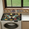 thumbnail image 4 of ZIATUBLESButterfly Moon Floral Washing Machine Dust Cover Pad Washer and Dryer Top Protector Mat for Laundry Room Kitchen Home Washable Decor Accessories, 24 x 19.7 Inch, 4 of 7