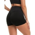 thumbnail image 4 of Women Yoga Shorts Ruched Butt Sport Gym Push up Running Elastic High Waist Shorts Butt Lifting Hot Pants Black/Blue/Rose Red/Purple, 4 of 7