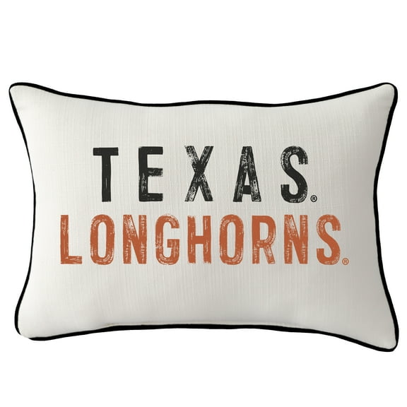 Texas Longhorns Distressed Logo Rectangular Piped Pillow
