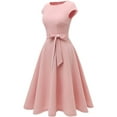 thumbnail image 4 of Dressystar Women Casual Tea Dress Female Vintage a-Line Swing Midi Cocktail Party Dress, 4 of 6