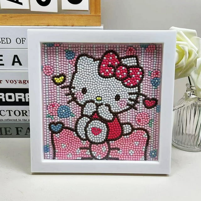Pintura de diamantes Capibala hecha a mano con diamantes completos DIY Hello Kitty pegatina de diamantes pintura decorativa pintura de diamantes para niños al por mayor