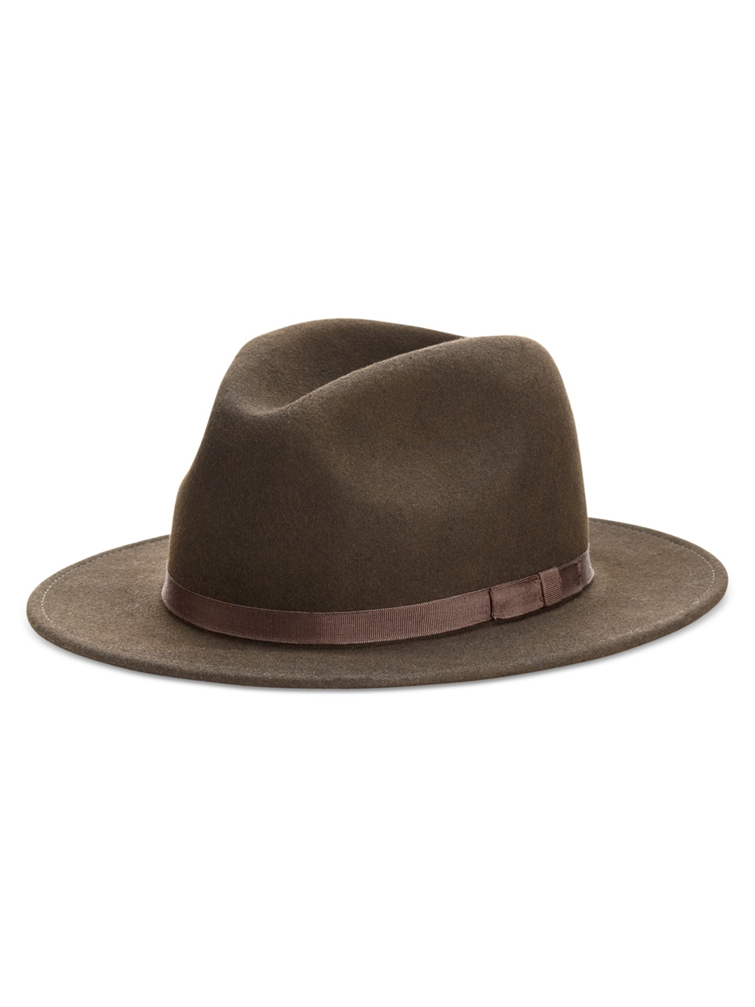 brown trilby hat