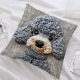thumbnail image 4 of 1Pc 2D Dog Pillow Cover,Short Lint Pillow Cover 18X18Inch Cute Imitation Embroidery Pattern Decorative Throw Pillowcase For Sofa Bedroom Living Room Home Decoration, 4 of 6