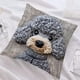 thumbnail image 4 of Funda de almohada decorativa con bordado de 45 x 45 cm | Funda de almohada gris para sofá, dormitorio, sala de estar, decoración del hogar, 4 of 5