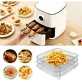 thumbnail image 5 of 8 inch Square Air Fryer Rack, Set of 3, Stackable Multi-Layer Stainless Steel Dehydrator Rack, Square Air Fryer Accessories for Cosori, Instant Vortex, Nuwave Air Fryer, Ninja Foodi Grill, 5 of 7