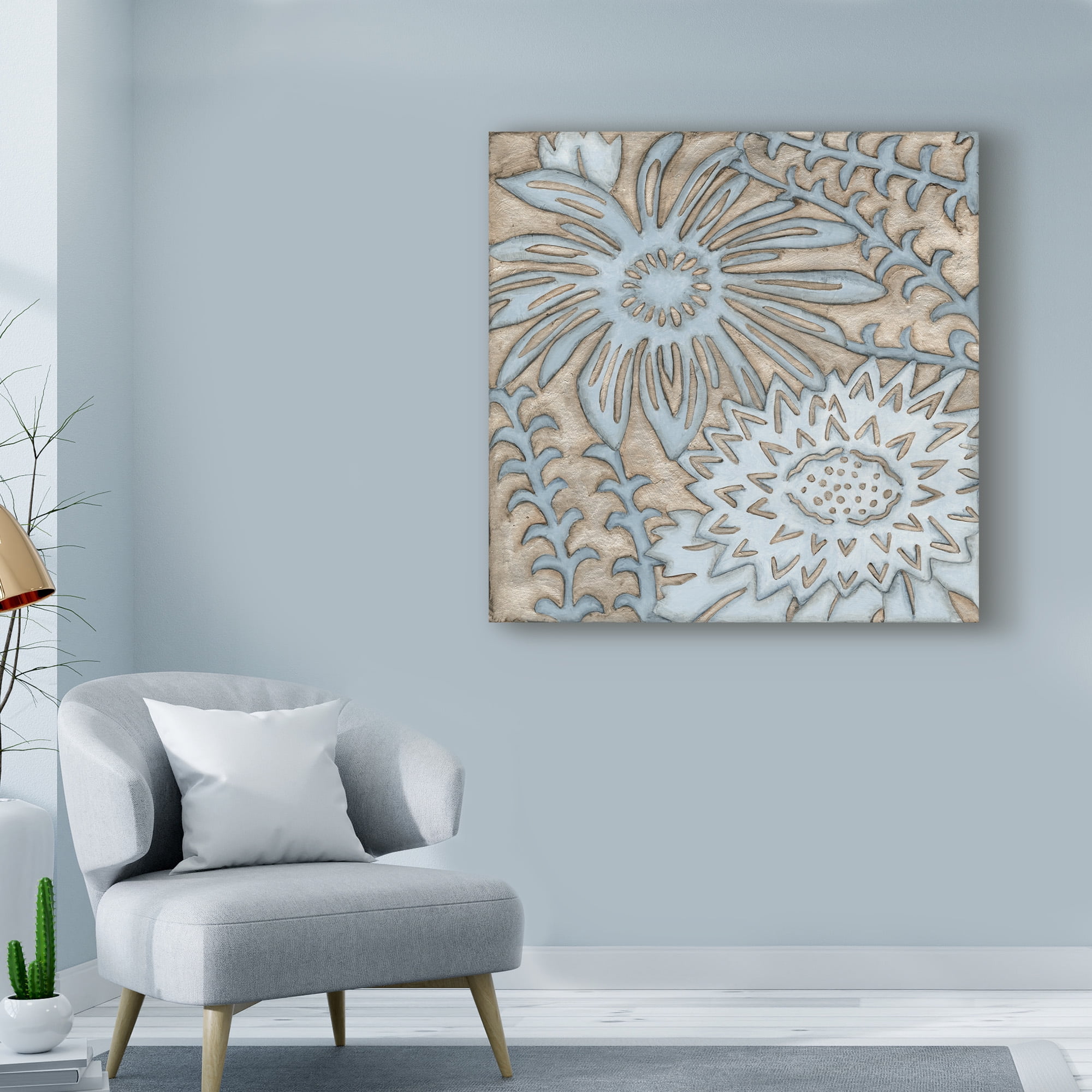 Trademark Fine Art 'Silver Filigree III' Canvas Art by Megan Meagher