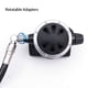 thumbnail image 3 of Greeniant Adaptador de manguera giratoria de 90/110/360 grados, conector regulador de buceo de baja presión portátil, accesorios de montaje de manguera Deportes acuáticos AD-110.110° Greeniant OD032153-02, 3 of 6