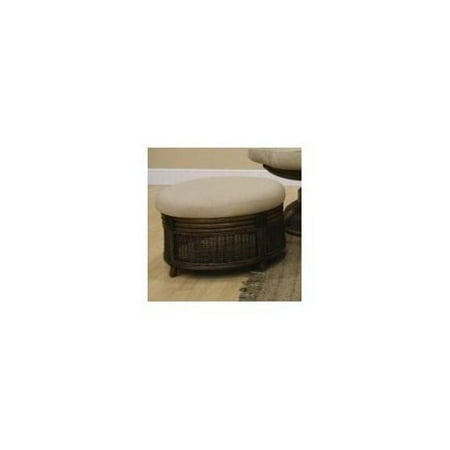 Hospitality Rattan Legacy Rattan Ottoman in Antique Finish