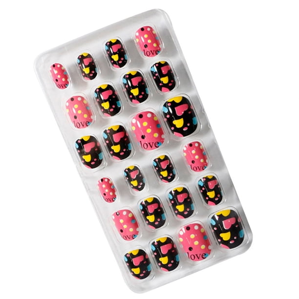 Vogacara 1 Juego de limas de longitud media para uñas de niños, prensa mate en palo, calcomanías de arte de Color sólido, suministros de salón, Kit Juegos de manicura Dos Vogacara CE011887-02