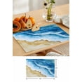thumbnail image 5 of Summer Beach Blue Waves Placemats Set of 4,Wipeable Washable Table Mats for Dining Tables,Summer Coastal Seaside Place Mats for Kitchen Event Party Tabletop Decor, 5 of 7