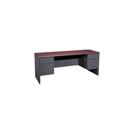 UPC: 0089192682508 | HON 38854NS 38000 Series Kneespace Credenza  72w x 24d x 29-1/2h  Mahogany/Charcoal