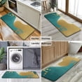 thumbnail image 6 of Teal and Gold Marble Wavy Lines Pattern Kitchen Rug Mat,Kitchen Runner Rugs Non Skid Washable,Decorative Kitchen Floor Mats for Kitchen,Sink,Laundry,17"x47.2", 6 of 7