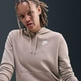 thumbnail image 4 of Nike Sportswear Club Fleece Women's Pullover Hoodie (SANDDRIFT/WHITE, DQ5793-126) Size X-Small, 4 of 4