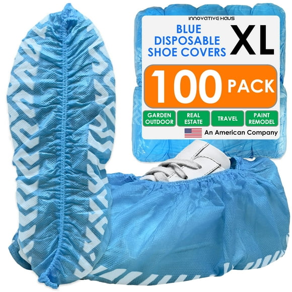 Fundas para botas INNOVATIVE HAUS Blue XL, paquete de 100 unidades, antideslizantes
